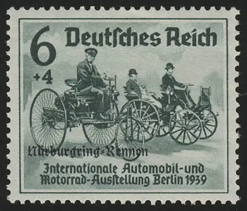 695 Nürburgring-Rennen 6+4 Pf, postfrisch ** geprüft