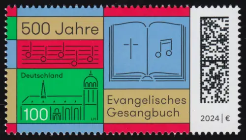 3809 Livre de chant évangélique, collant humide, frais de poste **/MNH