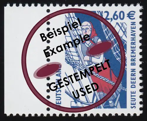 2322 SWK 2,60 Euro Seute Deern mit Rand aus 10er-Bogen, O