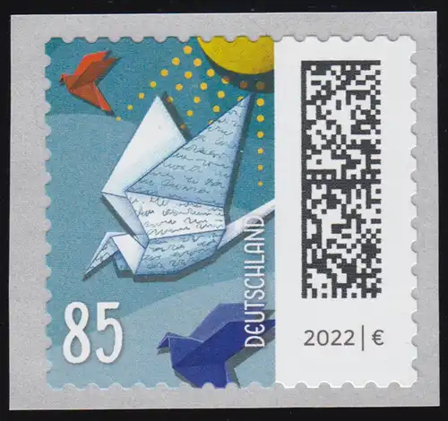 3652III Monde des lettres: Pigeon-lettre 85 cents, sk de la boîte de marque, **