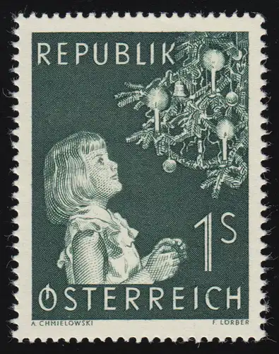 994 Weihnachten, Mädchen vor geschmücktem Christbaum, 1 S, postfrisch **