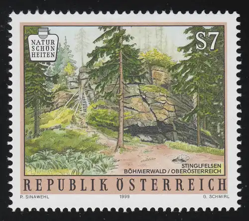 2274 Naturschönheiten Österreichs, Stinglfelsen im Böhmerwald, 7 S postfrisch **