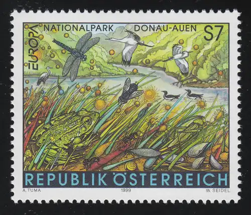 2288 Europa: Natur & Nationalparks, Nationalpark Donauauen, 7 S, postfrisch **