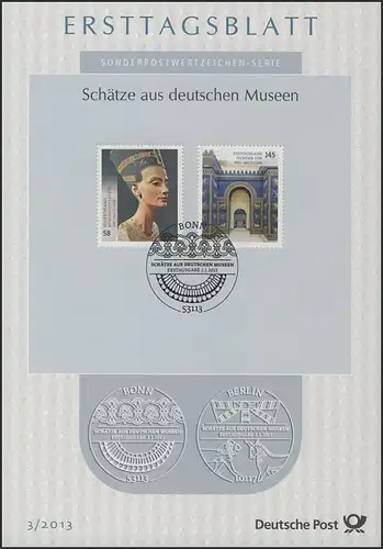 ETB 03/2013 Schätze aus deutschen Museen, Nofretetebüste, Ischtar-Tor