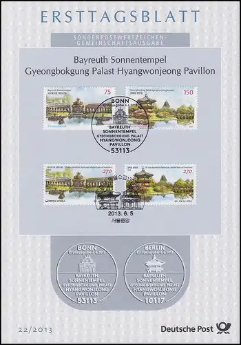 ETB 22/2013 Bayreuth, Seoul, Joint Issue mit Südkorea