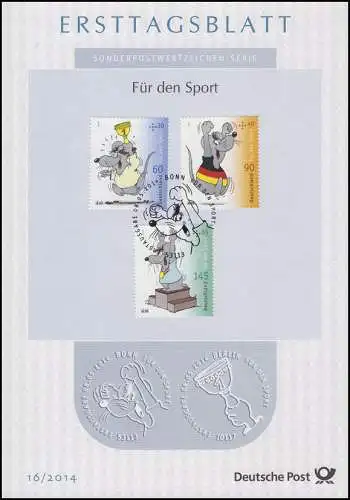 ETB 16/2014 Für den Sport, Cartoon, Uli Stein, Maus
