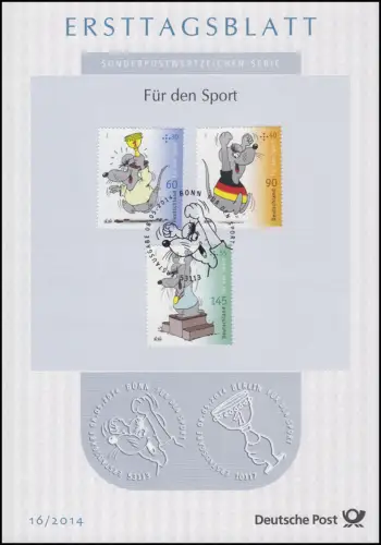 ETB 16/2014 Für den Sport, Cartoon, Uli Stein, Maus