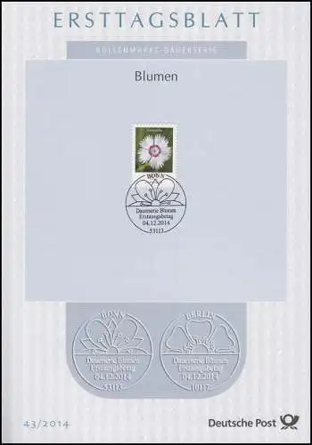 ETB 43/2014 Blumen, Federnelke 85 Cent