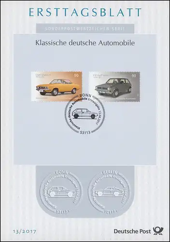 ETB 13/2017 Automobile, Opel Manta, VW Golf