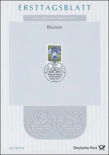 ETB 23/2017 Fleurs, Lièvres 20 centimes