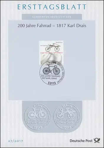 ETB 27/2017 Fahrrad, Karl Drais