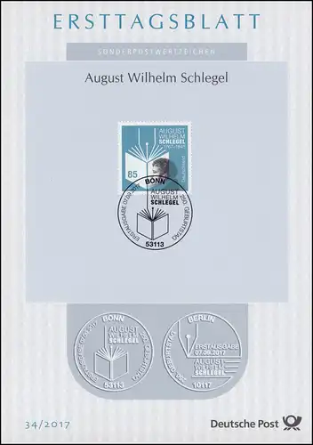 ETB 34/2017 August Wilhelm Schlegel, Schriftsteller