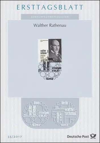 ETB 35/2017 Walther Rathenau, Politiker