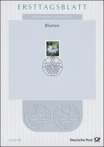 ETB 01/2018 Blumen, Jungfer im Grünen 145 Cent