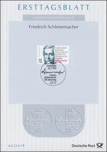 ETB 40/2018 Friedrich Schleiermacher, Theologe