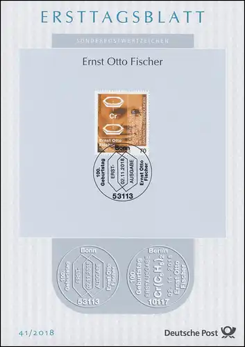 ETB 41/2018 Ernst Otto Fischer, Chemiker