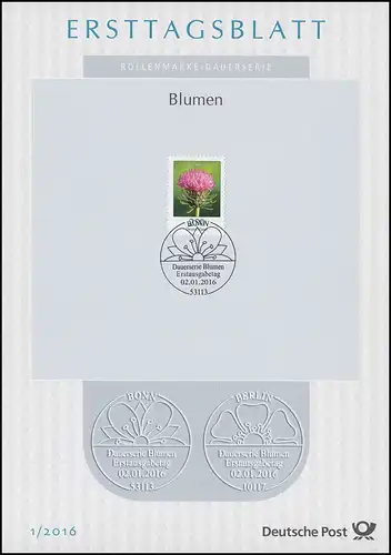 ETB 01/2016 Blumen, Alpendistel 250 Cent