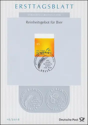ETB 16/2016 Reinheitsgebot Bier