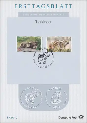 ETB 08/2017 Tierkinder, Iltis und Wildschwein