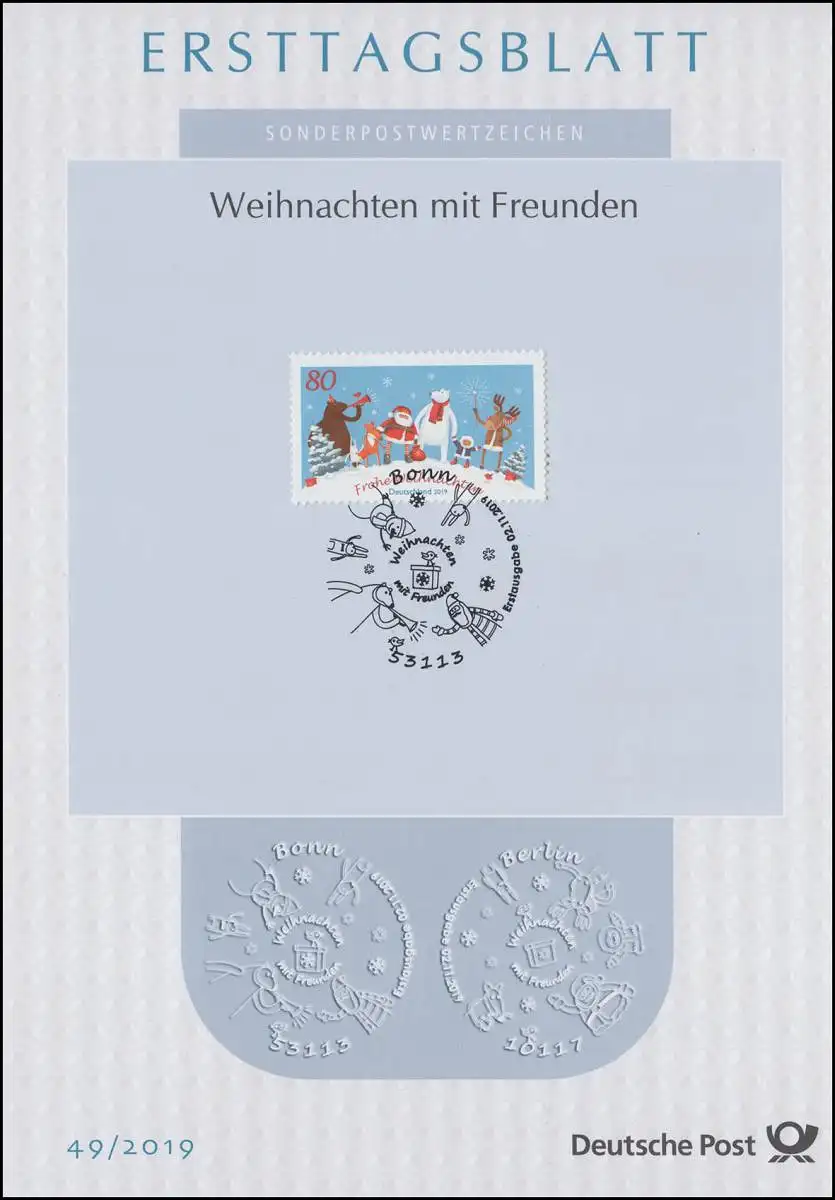 ETB 49/2019 Weihnachten mit Freunden - Weihnachtsmann Inuitkind Tiere