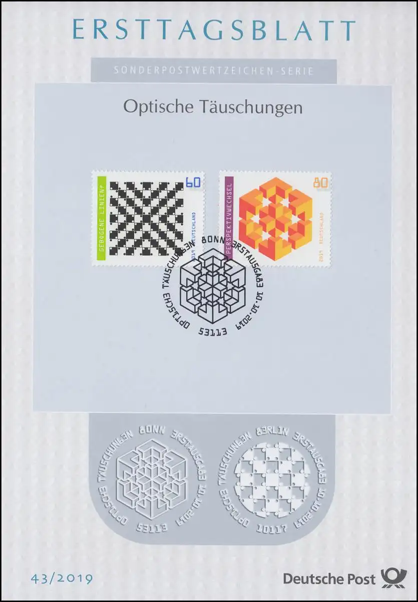 ETB 43/2019 Optische Täuschungen: Gebogene Linie? und Perspektivwechsel