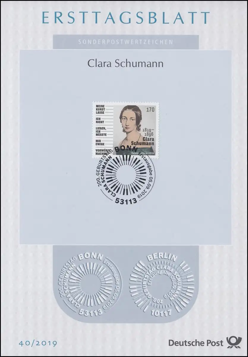 ETB 40/2019 Clara Schumann
