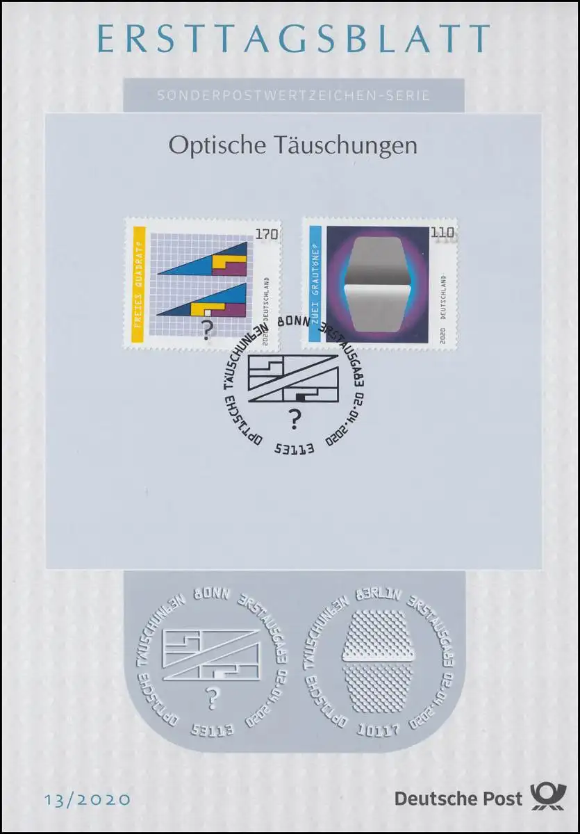 ETB 13/2020 Optische Täuschungen: Zwei Grautöne? und Freies Quadrat?