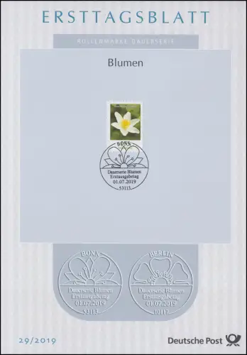 ETB 29/2019 Fleurs, Bâtonnet