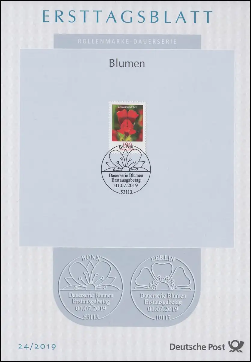 ETB 24/2019 Blumen, Großes Löwenmäulchen