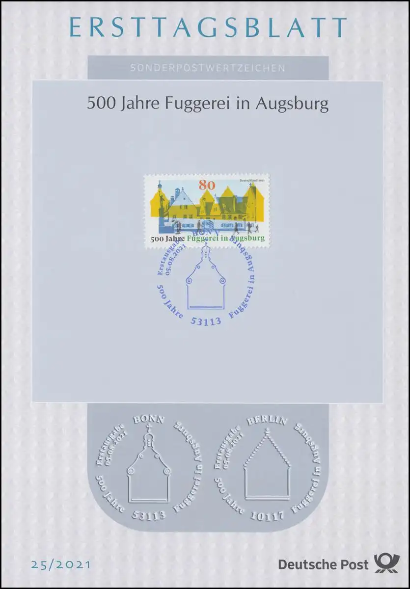 ETB 25/2021 500 ans Fuggerei Augsburg