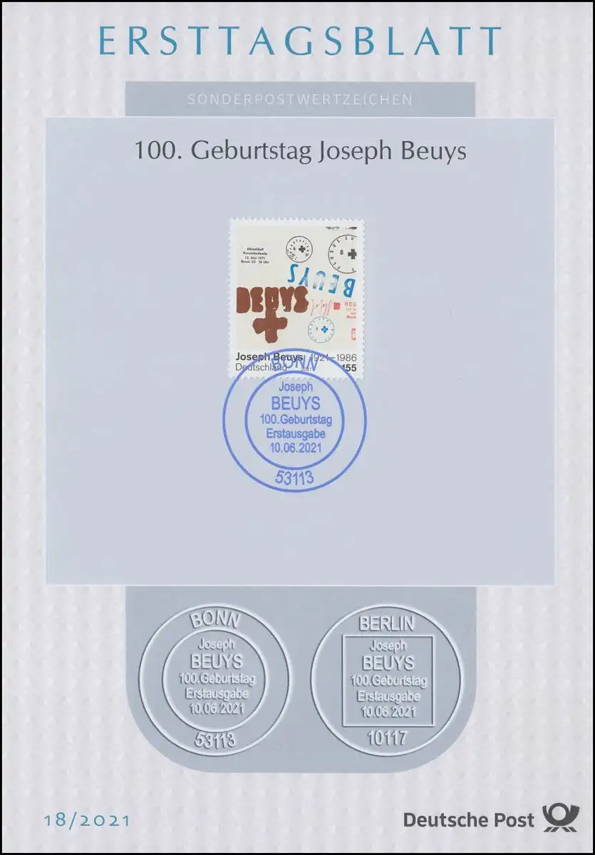 ETB 18/2021 100e anniversaire Joseph Beuys