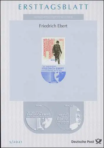 ETB 05/2021 Erster Reichspräsident Friedrich Ebert