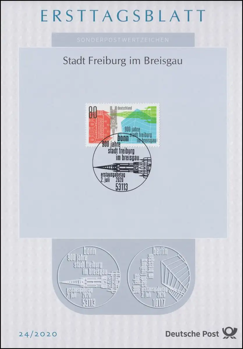 ETB 24/2020 Jubiläum 900 Jahre Stadt Freiburg im Breisgau