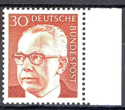 638 Heinemann 30 Pf Seitenrand re. ** postfrisch