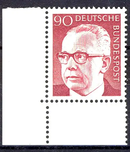 643 Heinemann 90 Pf coin ul ** post-fraîchissement