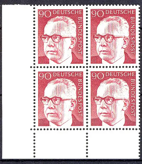 643 Heinemann 90 Pf Eck-Vbl. ul ** postfrisch