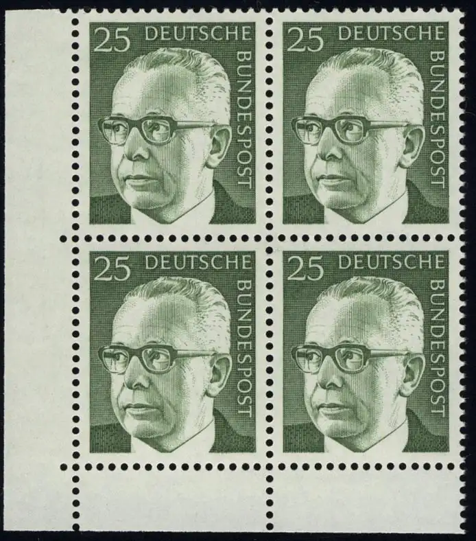 689 Heinemann 25 Pf Eck-Vbl. ul ** postfrisch