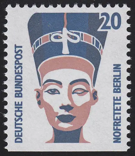 1398D v Sehenswürdigkeiten 20 Pf Nofretete WEISSE Gummierung, ** postfrisch