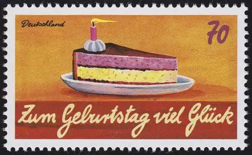 3233 Schreibanlässe: Zum Geburtstag, nassklebend, postfrisch **