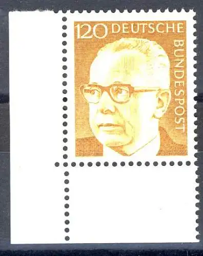 691 Heinemann 120 Pf Ecke ul ** postfrisch