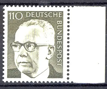 727 Heinemann 110 Pf Seitenrand re. ** postfrisch