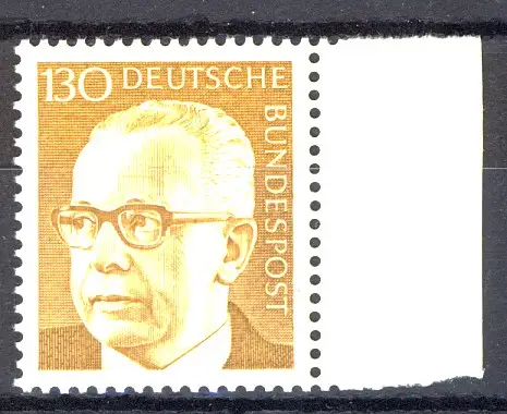 728 Heinemann 130 Pf Seitenrand re. ** postfrisch