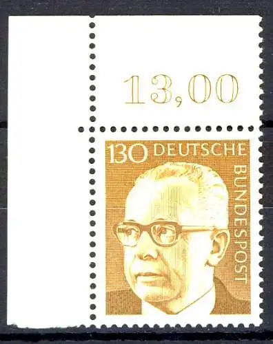 728 Heinemann 130 Pf Ecke ol ** postfrisch