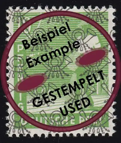 Bizone 39IIa Netzaufdruck 10 Pf. gestempelt O