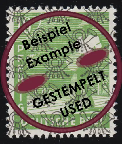 Bizone 39IIa Netzaufdruck 10 Pf. gestempelt O