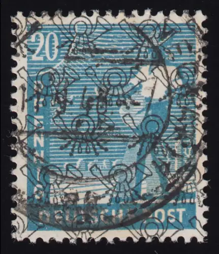 Bizone 43IId Netzaufdruck 20 Pf. O, farbgeprüft