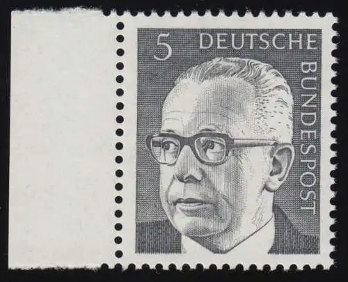 635 Heinemann 5 Pf Pagerand li. ** Postfraîchissement