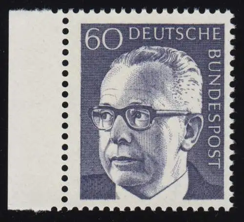 690 Heinemann 60 Pf Seitenrand li. ** postfrisch