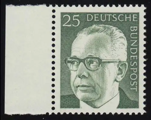 689 Heinemann 25 Pf Seitenrand li. ** postfrisch