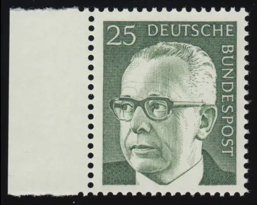 689 Heinemann 25 Pf Seitenrand li. ** postfrisch